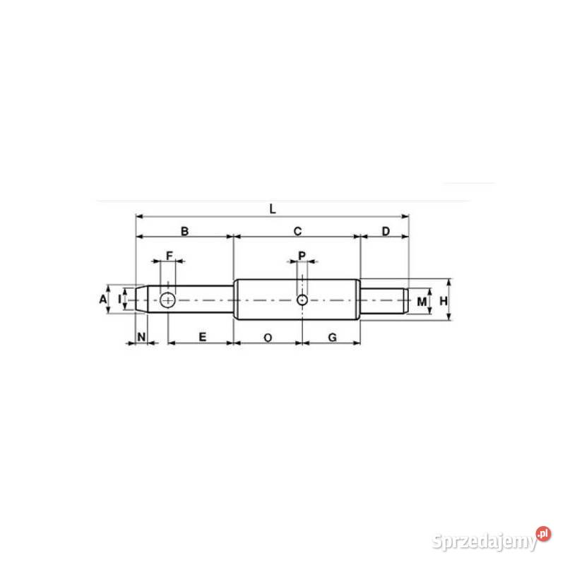 Sworzeń dwustopniowy FIAT 25 x 200mm oryg Kamionna