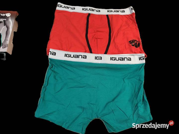 2Pack Bokserki Iguana XL Nowe Czerwony Miętowy Bielizna sprzedam