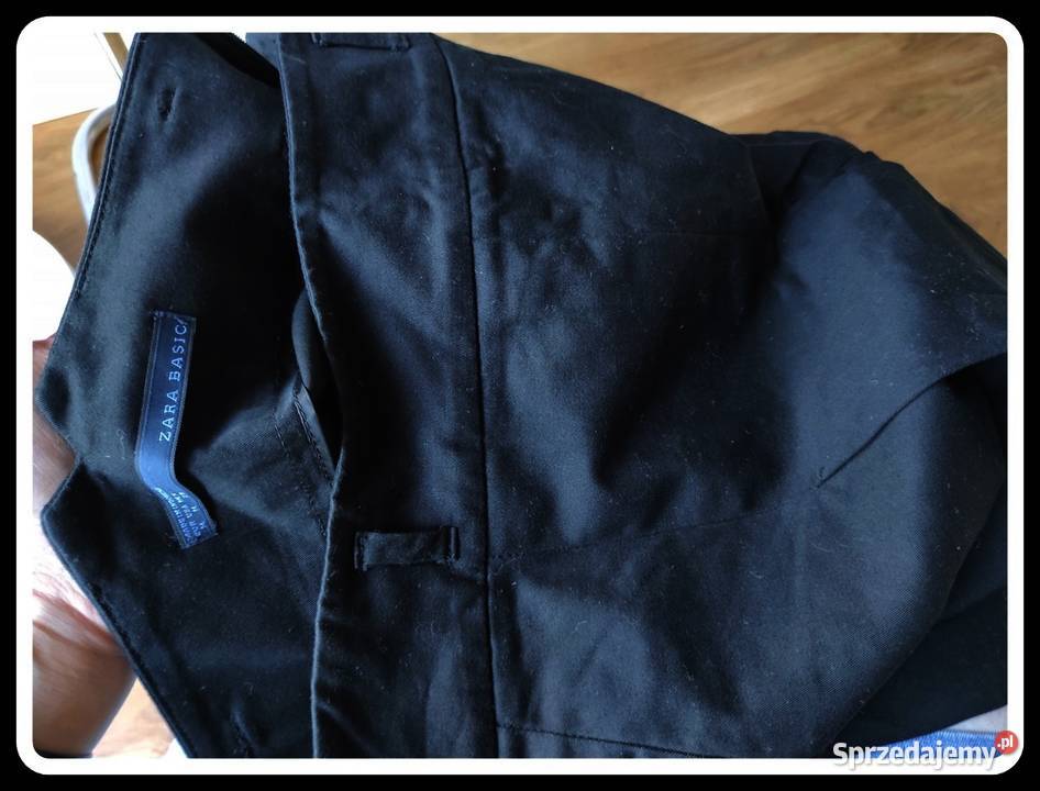 Czarna spódnica ZARA BASIC 40 L z kieszeniami Bez wzoru Płock