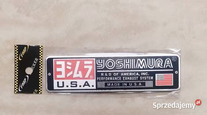 Naklejka 3D Aluminium YOUSHIMURA na tłumik Sieradz