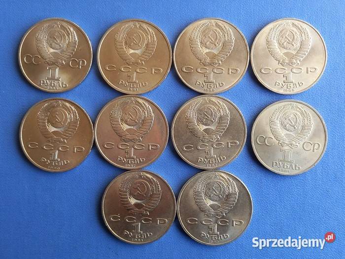 10 monet okolicznościowych 1 Rubel Rosyjski Numizmatyka Koszalin