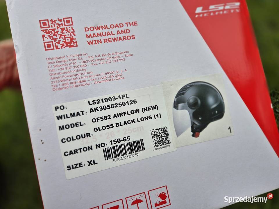 Kask motocyklowy na skuter LS2 r XL pokrowiec i Sobienie-Jeziory