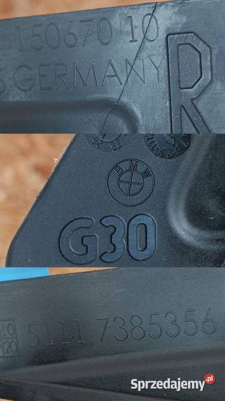 BMW 5 G30 G31 ZESTAW MOCOWAŃ CZUJNIKÓW PDC PRAWY osobowe Pozostałe Pleszew