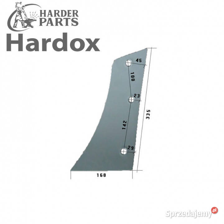 Pierś HARDOX 073273L części do pługa KVERNELAND Suwałki sprzedam