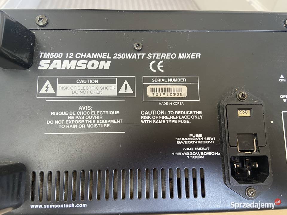 Samson TM500 mixer ze wzmacniaczem