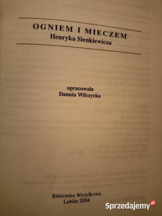 Ogniem i mieczem Sienkiewicz analizy lektury Warszawa