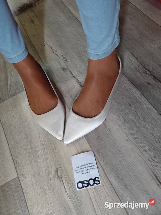 42 ASOS Design Białe baleriny baletki z Londynu Kraków