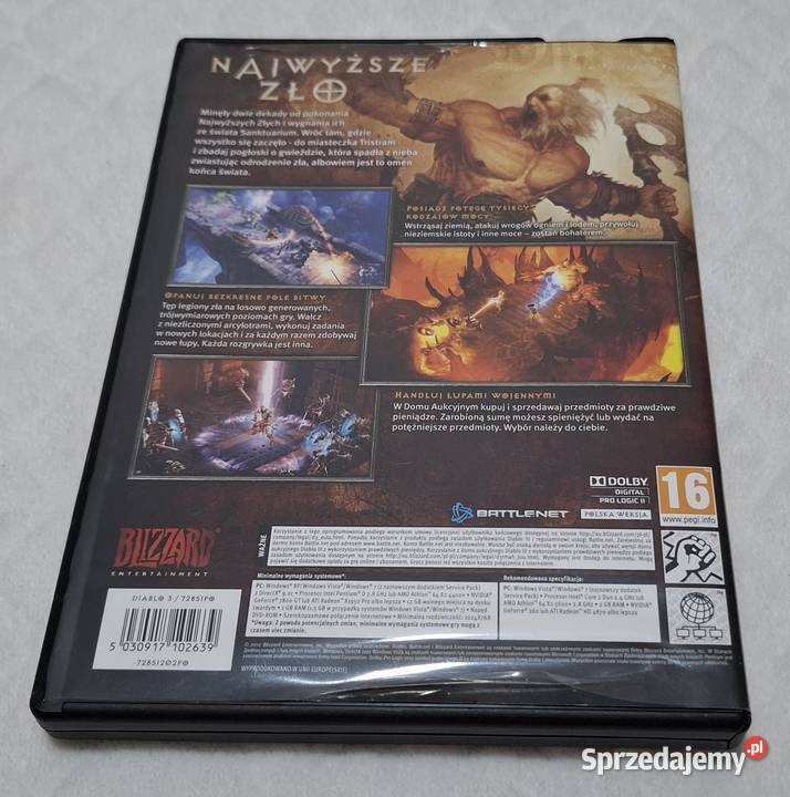 Diablo 3 Blizzard 2012 DVD Media Kolekcja sprzedam