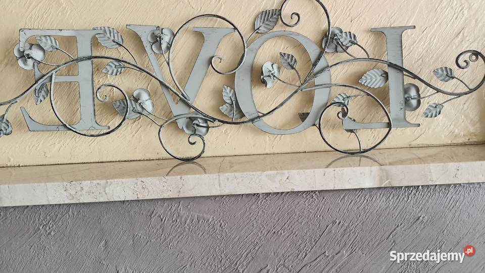 Metaloplastyka dekoracja na ścianę LOVE Pozostałe Zamość