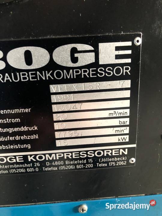 Kompresor śrubowy Boge