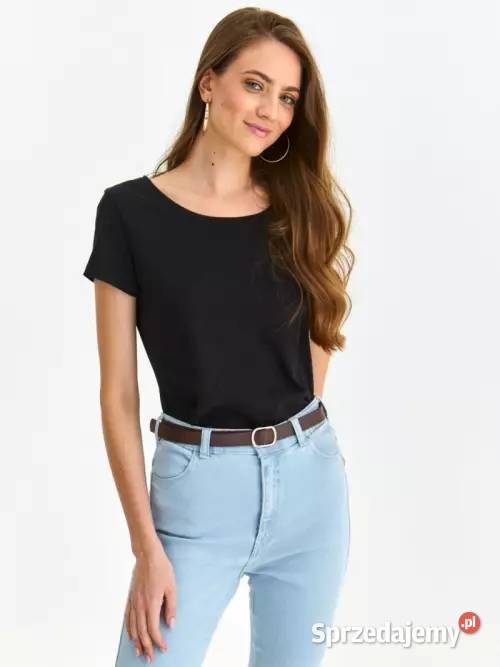 czarny tshirt Top Secret Olkusz