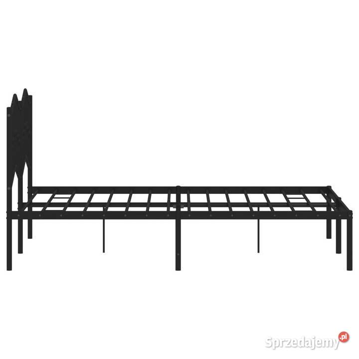 Łóżko Metalowe Czarne Rama Łóżka Ze Stelażem sprzedam