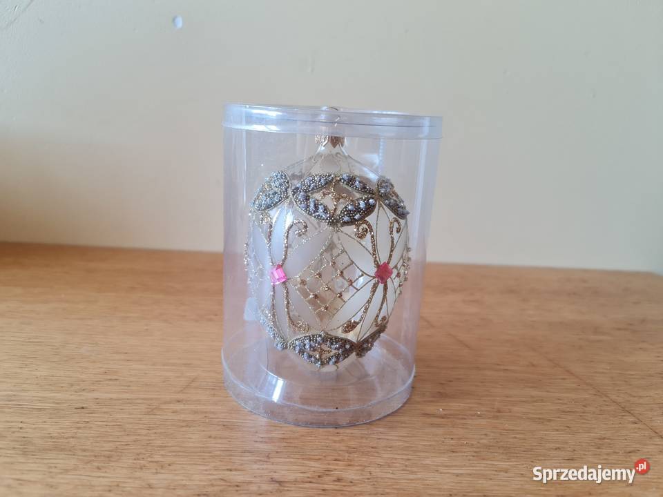 Szklana zdobiona bombka dekoracyjna jojo Warszawa