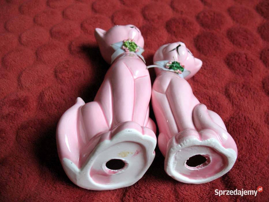 Kot powabne koteczki różowe porcelana 14 i12 Siedlce