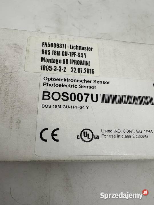 Balluff BOS007U BOS 18MGU1PFS4Y Photoelectric mazowieckie