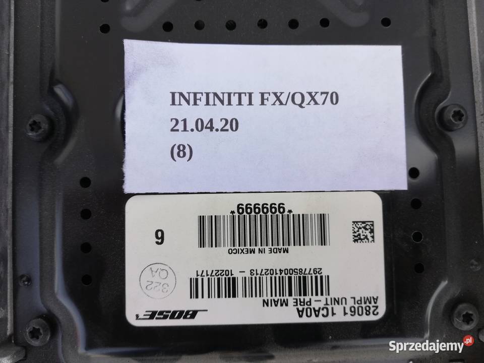 WZMACNIACZ AUDIO BOSE INFINITI QX70 FX35 FX37 Nowy Tomyśl