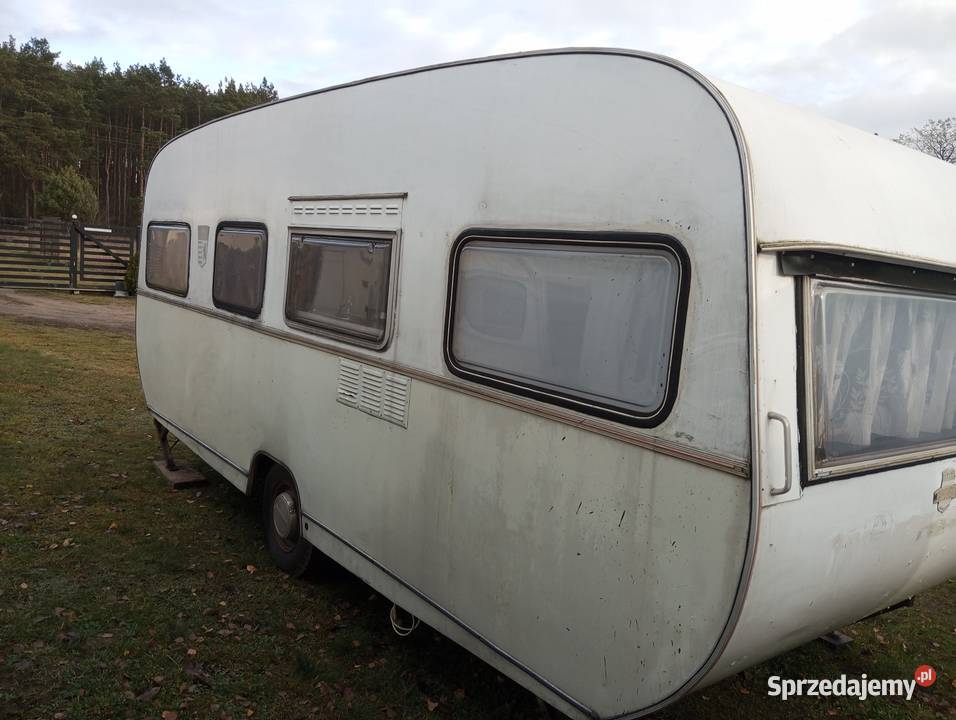 Przyczepa kempingowa na budowę działkę stróżówka sprzedam