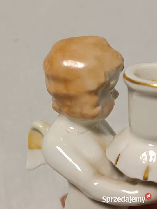 Von Schierholz Plaue Świeczniki Para Figuralnych Porcelana i szkło Zakopane