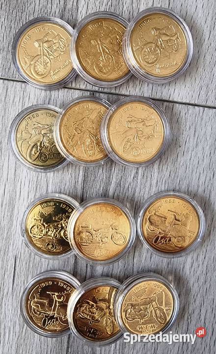 5 x Motocykle Junak WFM SHL Gazela Osa Syrena Numizmatyka śląskie Sosnowiec