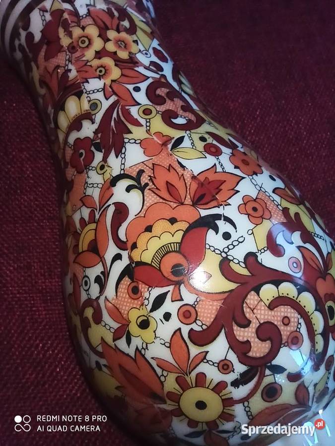 Wazon Schoenau Piękny fletowy kształt Porcelana i szkło Gdańsk