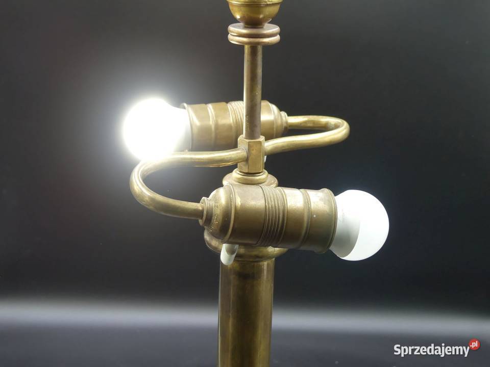 Zjawiskowa mosiężna lampa gabinetowa 2 żarówki