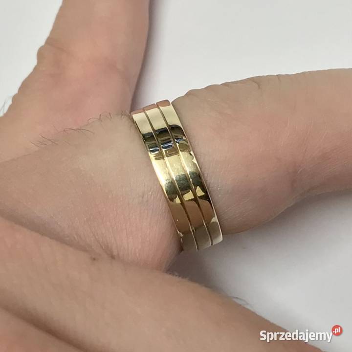 Złota OBRĄCZKA ślubna damska 585 14K ZDOBIONA Warszawa