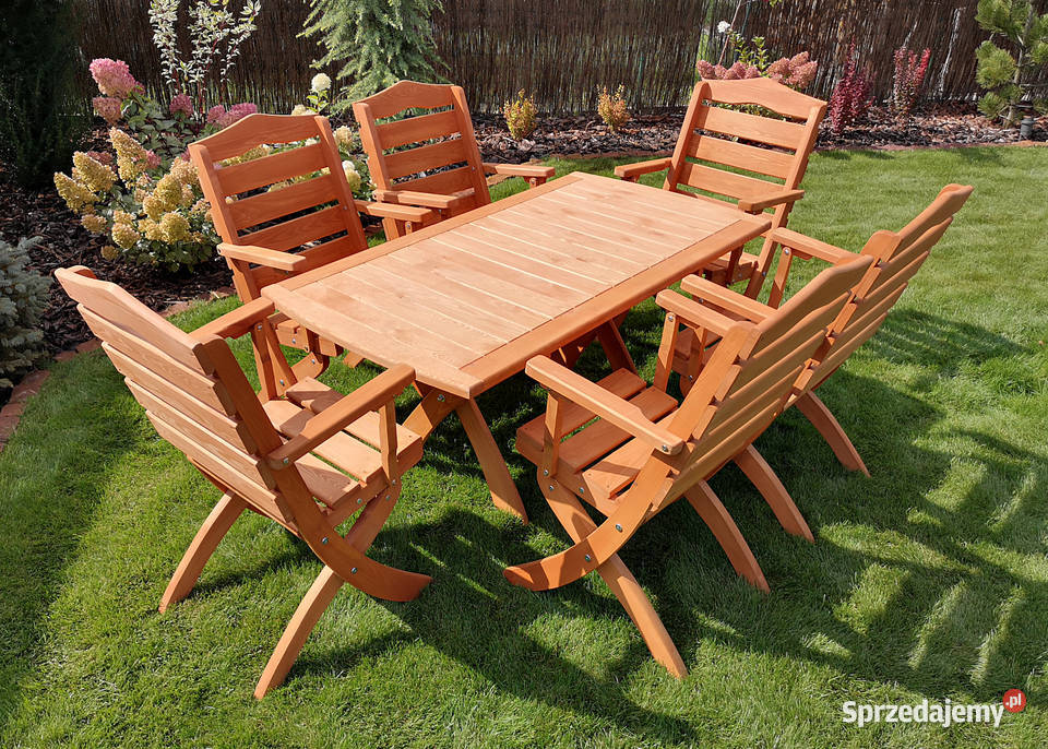 Meble tarasowe ogrodowe drewniane składane typ T