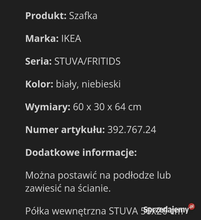 Szafka ścienna IKEA STUVA Rybnik