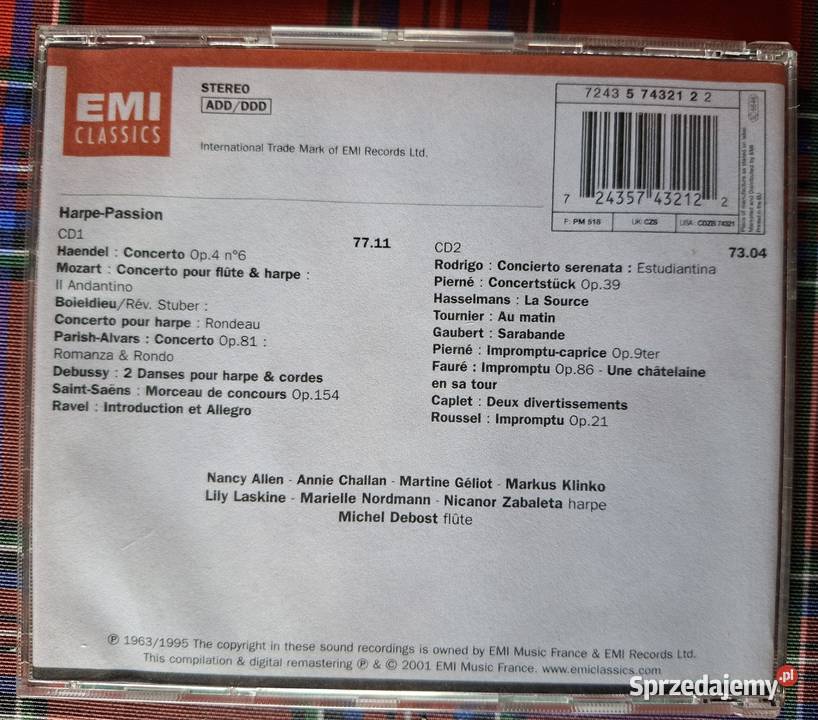 Harpe passion EMI Classics 2 CD Kraków sprzedam