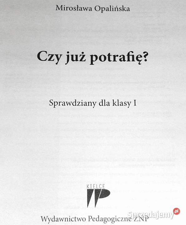 Czy już potrafię Sprawdziany klasy II Opalińska Pozostałe