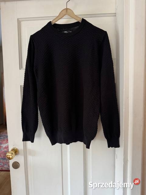 Sweter męski M Carry czarny we wzór jednolity Częstochowa