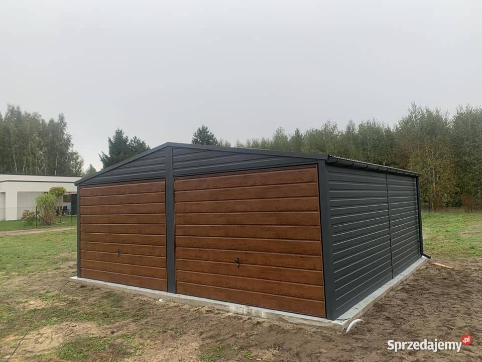 Garażgaraże blaszane 6x56x6 struktura drewna Włocławek