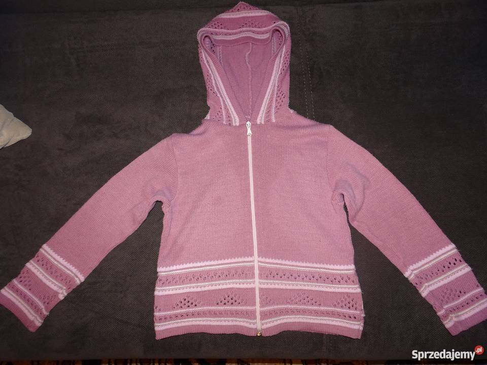 sweter dziewczęcy z kapturem