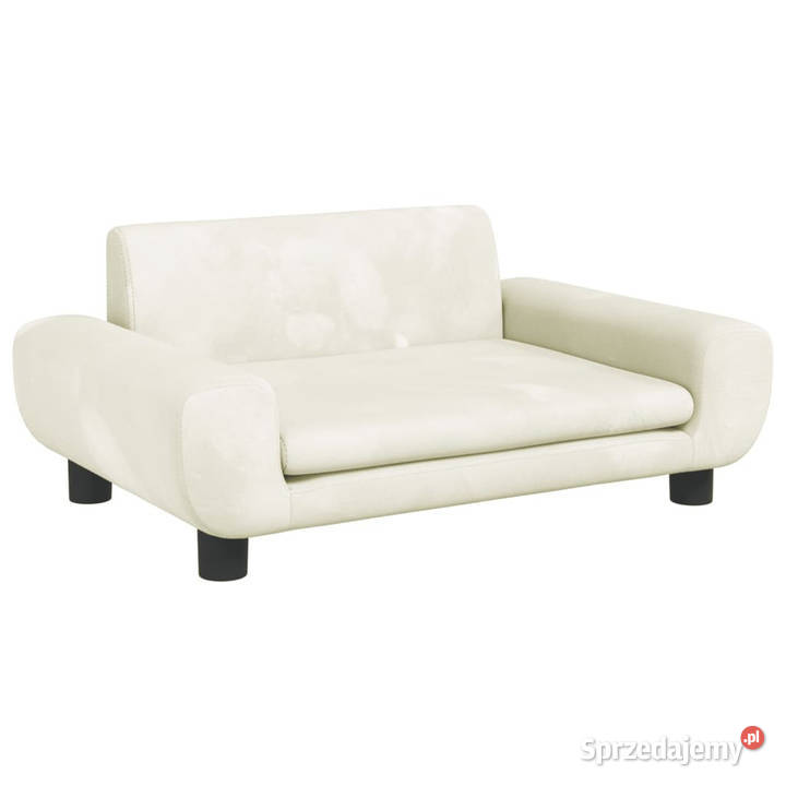 Sofa dzieci kremowa 70x45x33 aksamit WM3196392 mazowieckie Warszawa