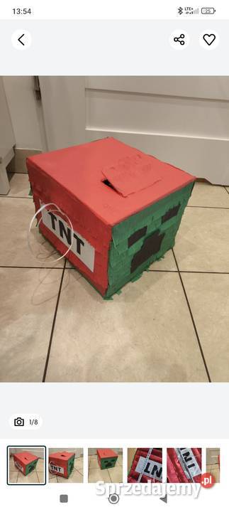 Piniata urodziny creeper TNT mocna Kraków sprzedam