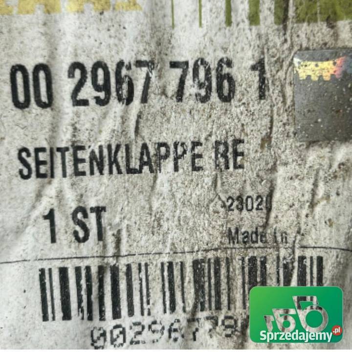 Pokrywa Boczna Prasa rolująca Claas 0029677961 Wilkowo