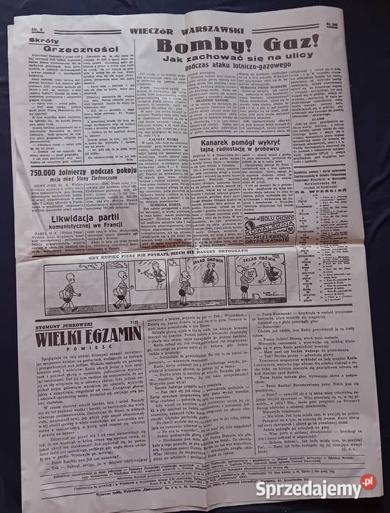 Wieczór Warszawski 246 czwartek 31 sierpnia 1939 Koźminek