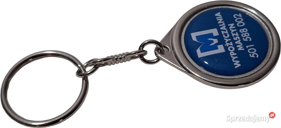 Breloczek reklamowy metalowy okrągły 32x83 Czeladź sprzedam