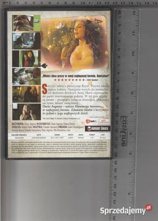 Krwawy gracz Dario Argento DVD DVD Pruszków