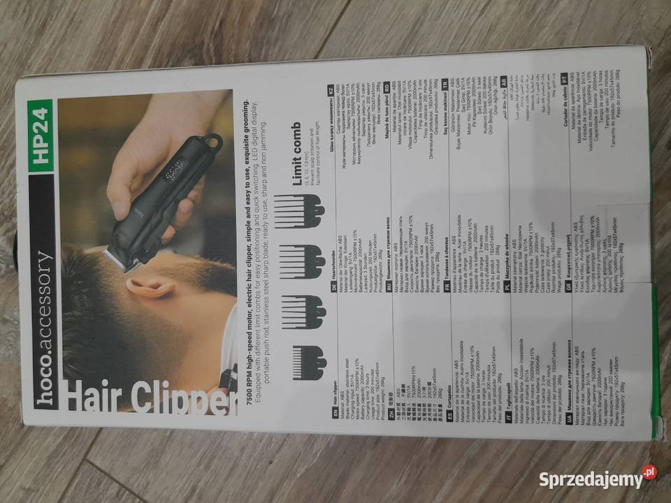 Maszynka do strzyżenia włosów Hoco HP24 czarna Wieliczka sprzedam
