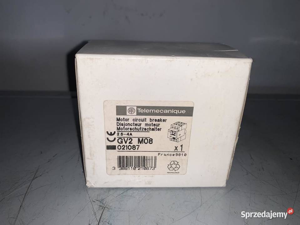 Wyłącznik silnikowy Telemecanique GV2M08 254A