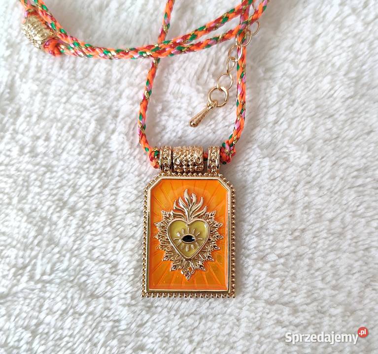 Naszyjnik łańcuszek choker medalik medalion