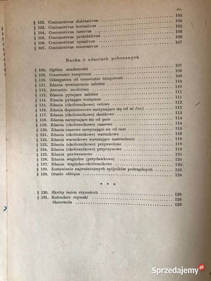 Krótka gramatyka języka łacińskiego 1961 języki klasyczne Zbąszynek