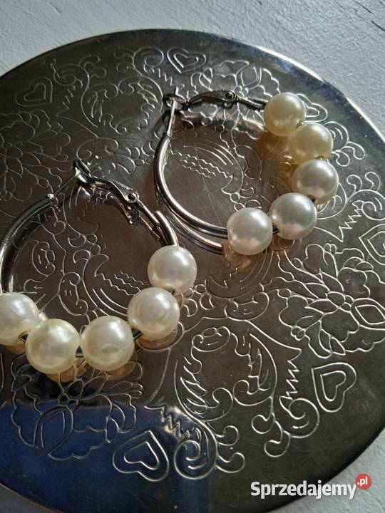 KOLCZYKI KOŁA Z PERŁAMI WYJĄTKOWE Piła