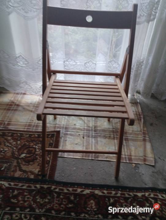 Nowe 3 brązowe krzesła skladane małopolskie Kraków