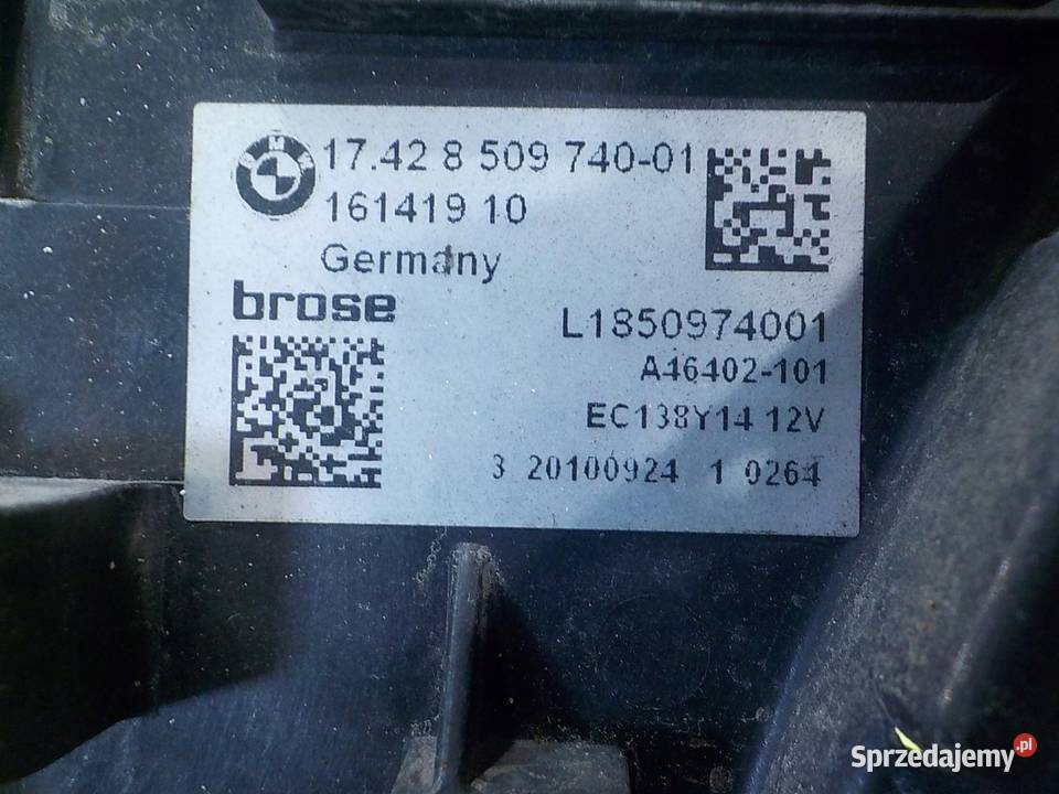 BMW 5 F10 20 D AUT 11r KOMBI wentylator Wentylatory chłodnicy Suków