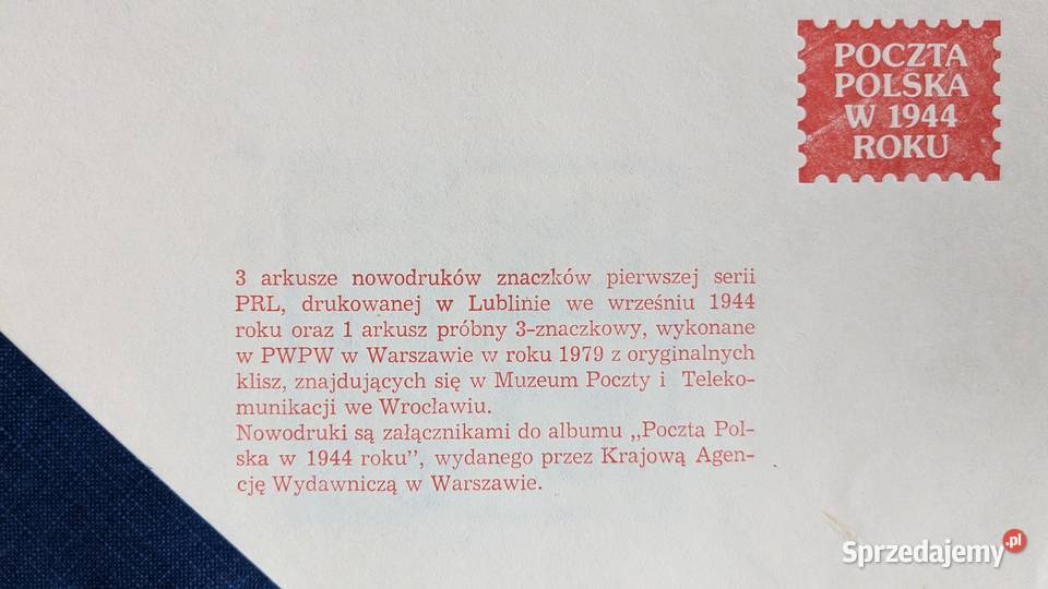 Poczta Polska w 1944 roku UNIKAT twarda Szczecin sprzedam
