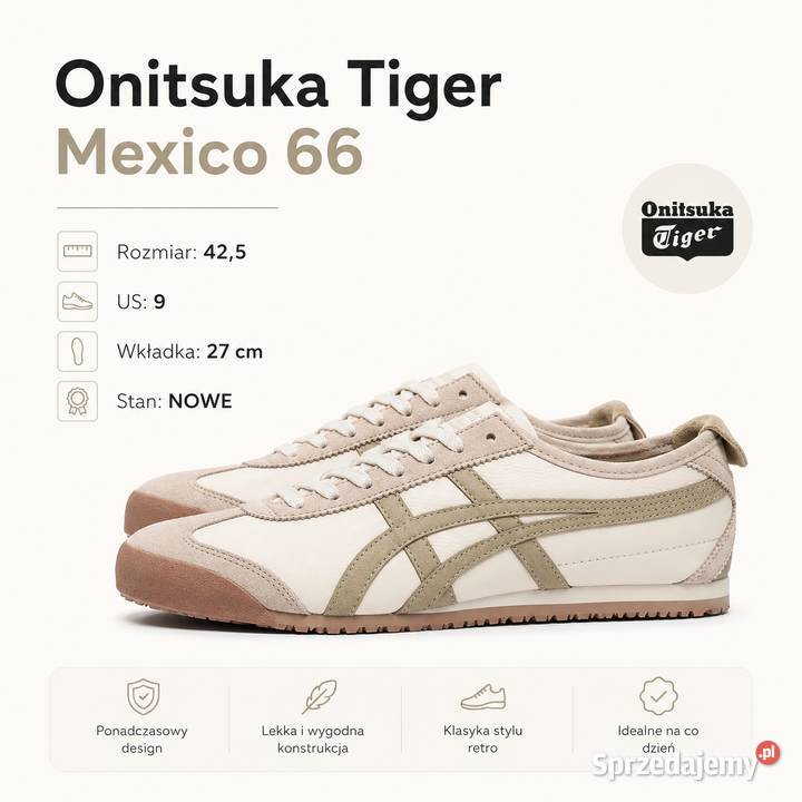 Buty Onitsuka Tiger Mexico 66 sneakersy 425 US 9 Warszawa