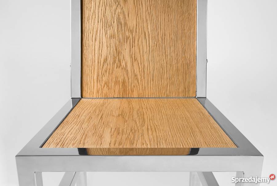 KRZESŁO DĘBOWE STAL NIERDZEWNA Lublin