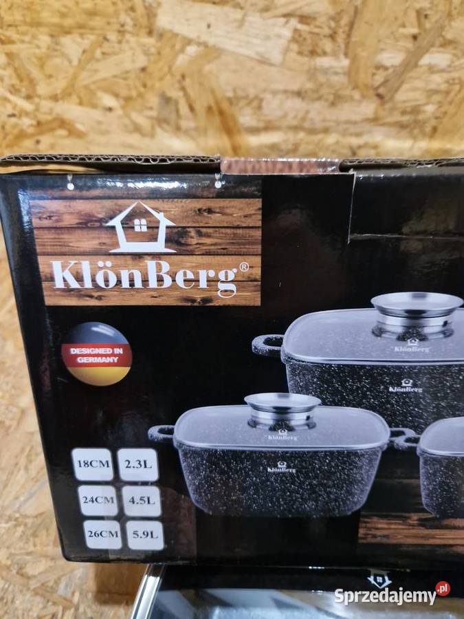 Zestaw garnków KLONBERG ceramiczne 6 el Głogowa sprzedam
